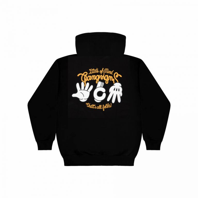 Gang Signs Hoodie Brown